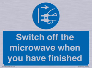 Switch off the microwave when you have finished
